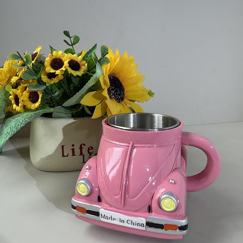 Creative Funny Beetle Shaped Coffee Mug Unique Handmade Beetle-Shaped Coffee Cup Novelty Car-Shaped Tea Cup