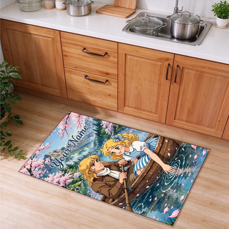 candy candy Customizable name kitchen floor mat easy to clean and wipe down Suitable for kitchens living rooms and entryways—a perfect home decor piec