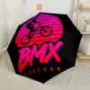 Bmx Bike Adventure Portable Automatic Umbrella with 8-Rib Foldable Design Durable Everyday Carry Umbrella Elegant Umbrella Spiritual Gift
