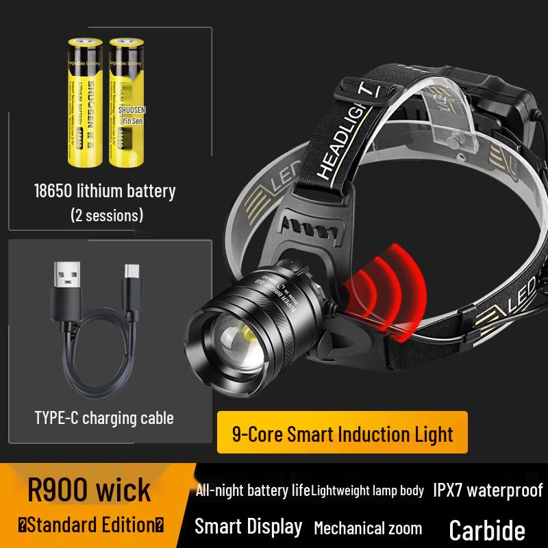 

Shuosen Rechargeable Strong Light LED Headlamp for Outdoor and Night Fishing
