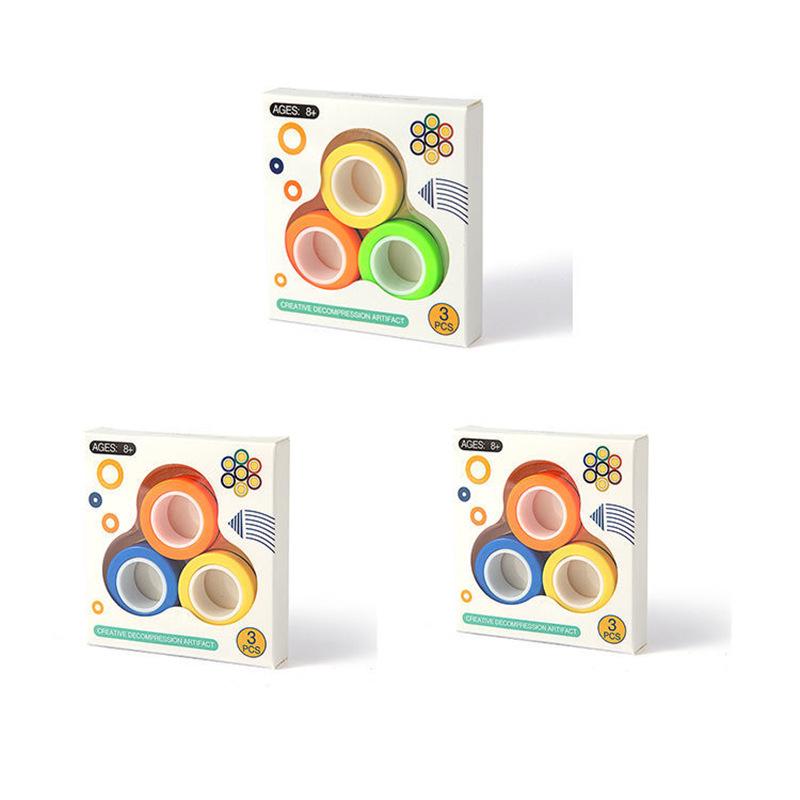 TikTok Celebrity Magnetic Gyro Ring: Adult Decompression & Anti-Anxiety Toy