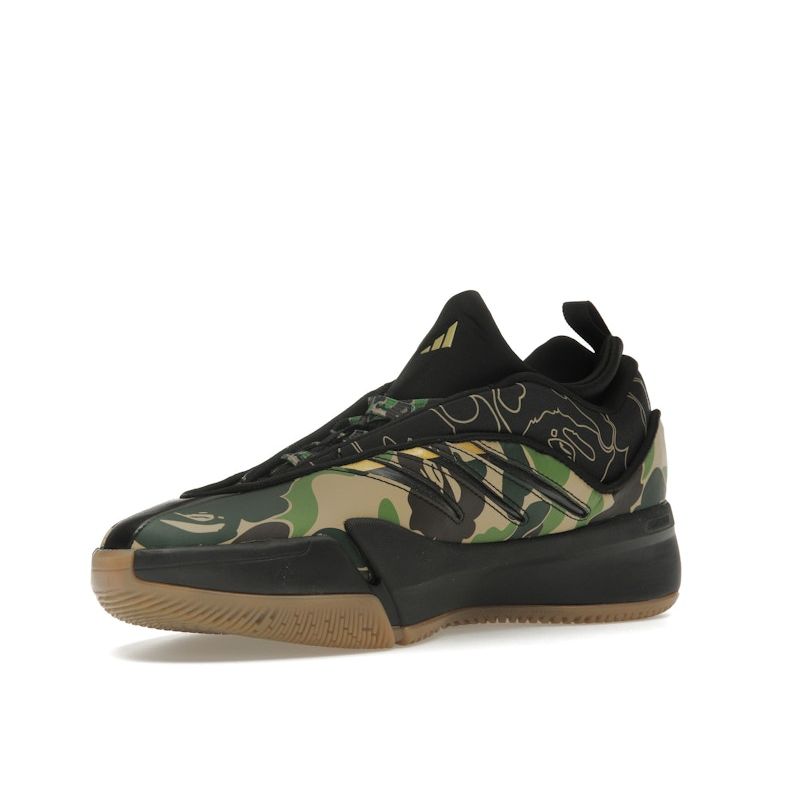 Adidas BAPE X Dame 9 Black Green Unisex Sneakers Core-Black JH6358