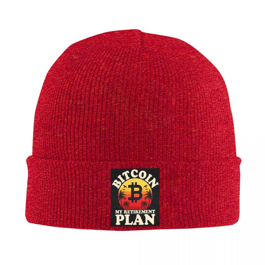 Bitcoin BTC Crypto Currency Warm Knitted Cap Winter Knit Bonnet Hat Skullies Beanies Hip Hop Caps for Unisex