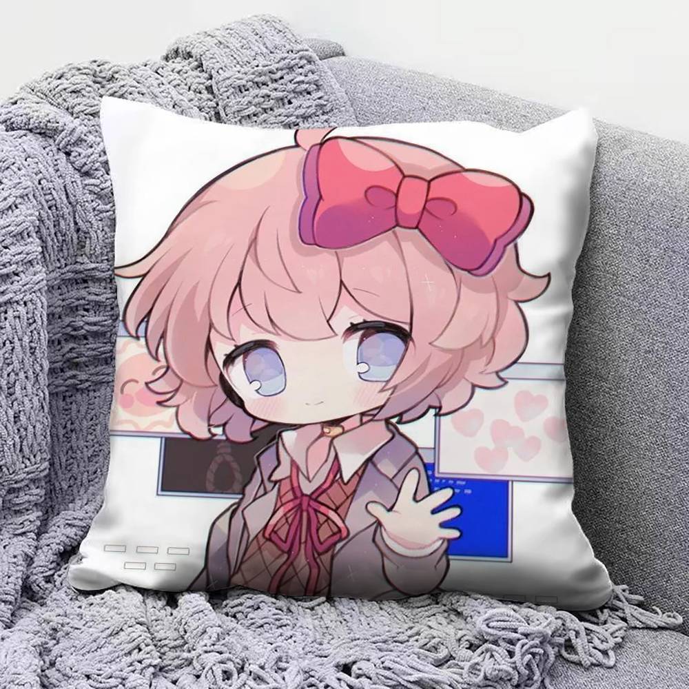 Sayori DDLC Pillow Covers Home Sofa Cushion Covers and Aecorative Custom