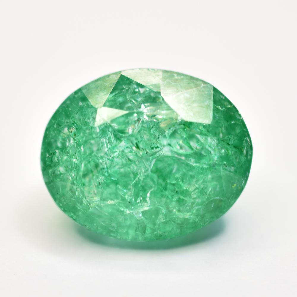 Natural Green Emerald Loose Gemstone Colombian Oval Cut 29.35 Ct for Jewelry Making and Crafts