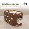 All-Season Cat Bed & Scratching Board with Toy – Double-Layer Felt Nest for Self-Entertainment & Stress Relief