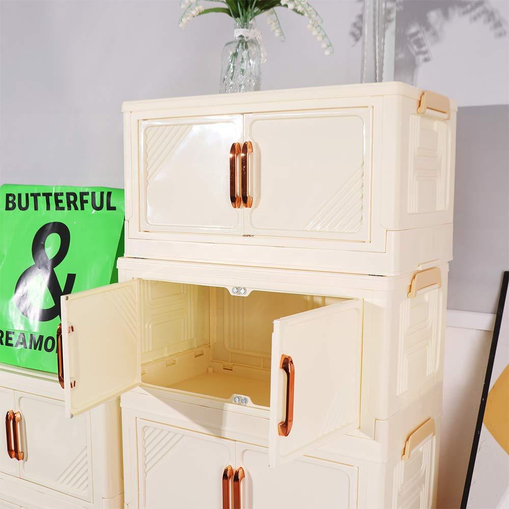 Plastic Foldable Storage Cabinet Installation-Free Folding Clothes Closet Dressing Rooms
