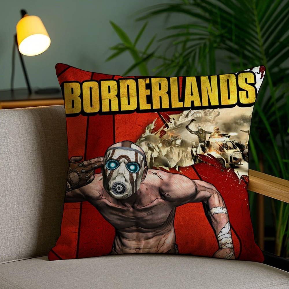 B-Borderlands Game Pillow Case Home Dorm Chair Back Short Plush Double-sided Printing Office Nap Time Cushion Cover