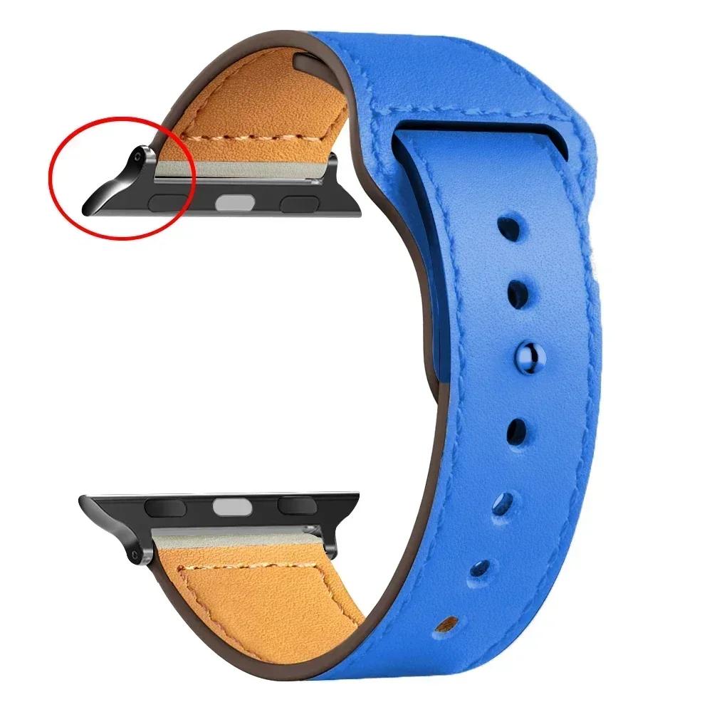 Leather Straps for Apple Watch 10 Band 46mm 42mm 44mm 45mm 49mm 41mm 40mm Correa Bracelet IWatch Series 8 9 3 4 5 6 SE 7 Ultra 2