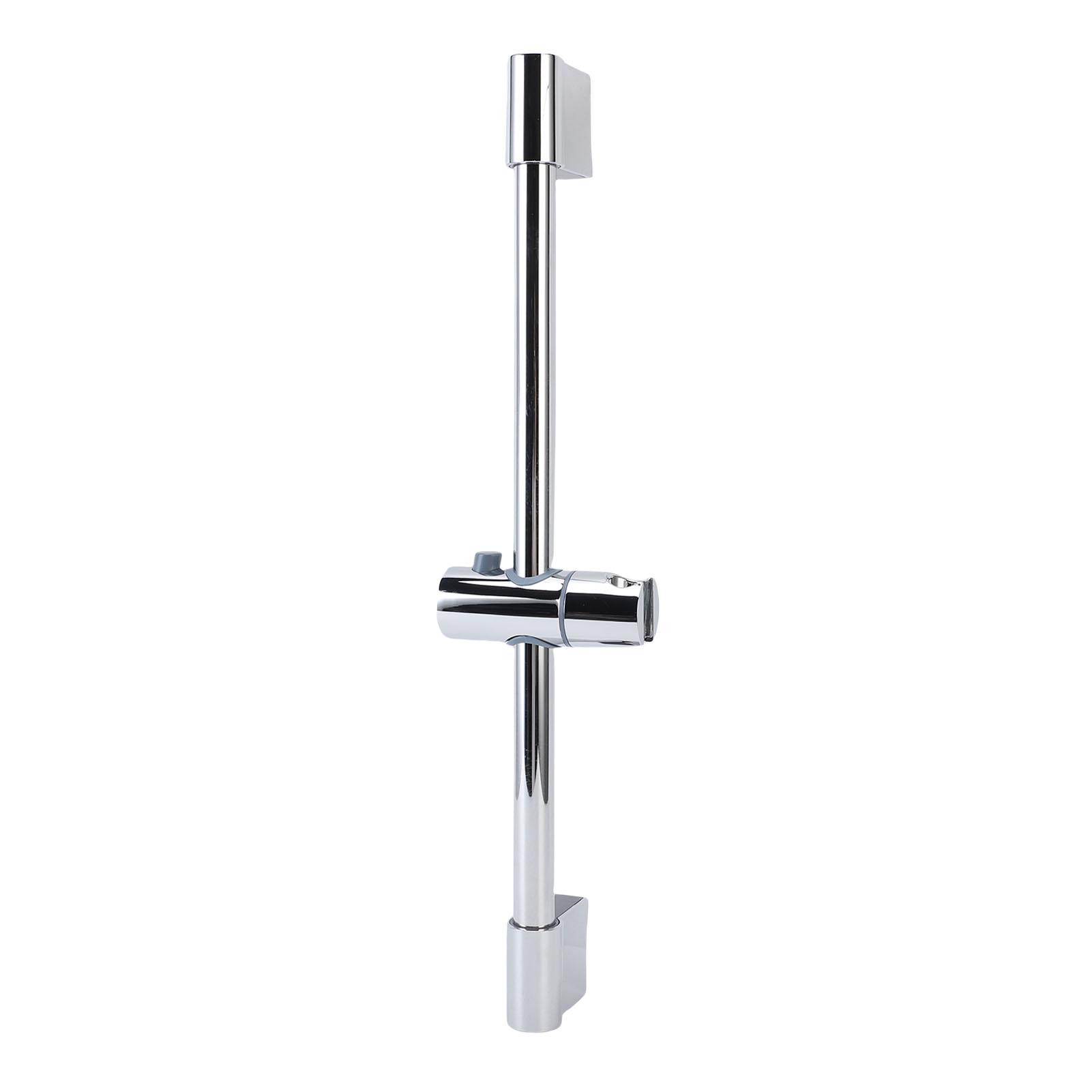 Shower Slide Bar Round Metal Handheld Shower Sliding Bar with   Shower Head Holder for Bathroom 40cm