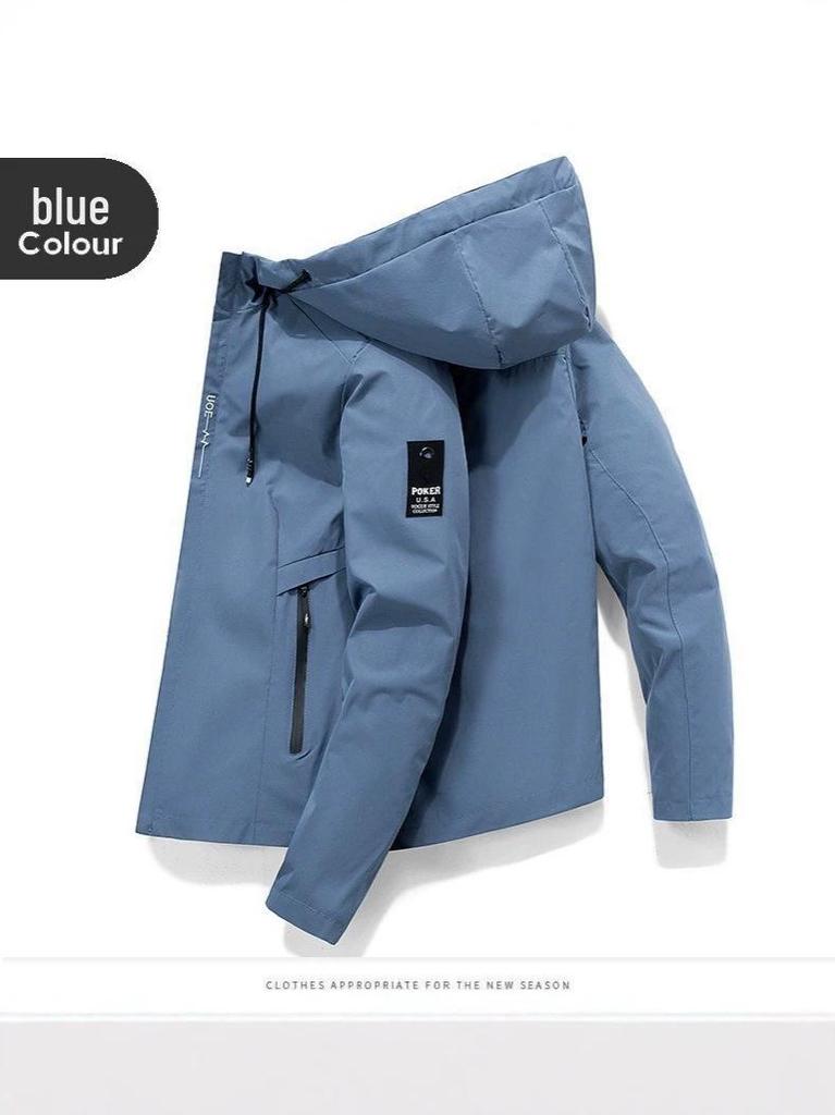 Men's Windproof Hooded Jacket - Spring/Autumn Fashion Casual Coat