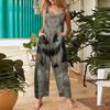 Women's Fashion Halloween Print Casual Vintage Sleeveless Button Jumpsuit