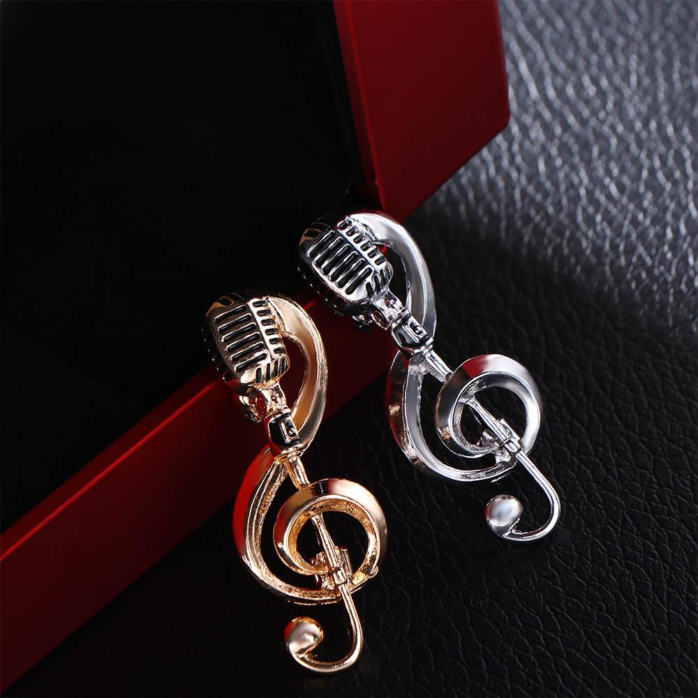 Jewelry Accessories Lapel Pin Concert Music Note Brooch Enamel Pin Brooches Pin Microphone Brooches