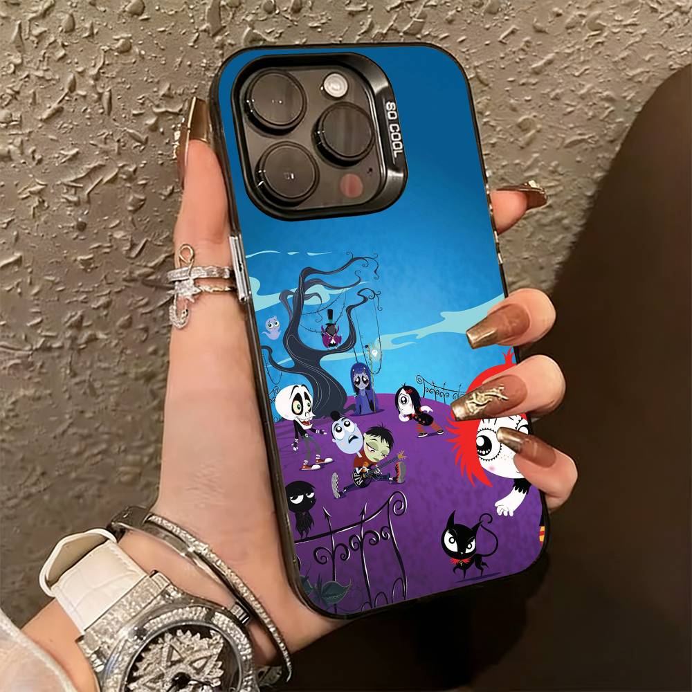 

Ruby G-Gloom And Doom K-Kitty Phone Case For iPhone 17,16,15,14,13,12,11 Plus,Pro Max,XS,Colored Silver Plated Inside Cover iPhone16se4
