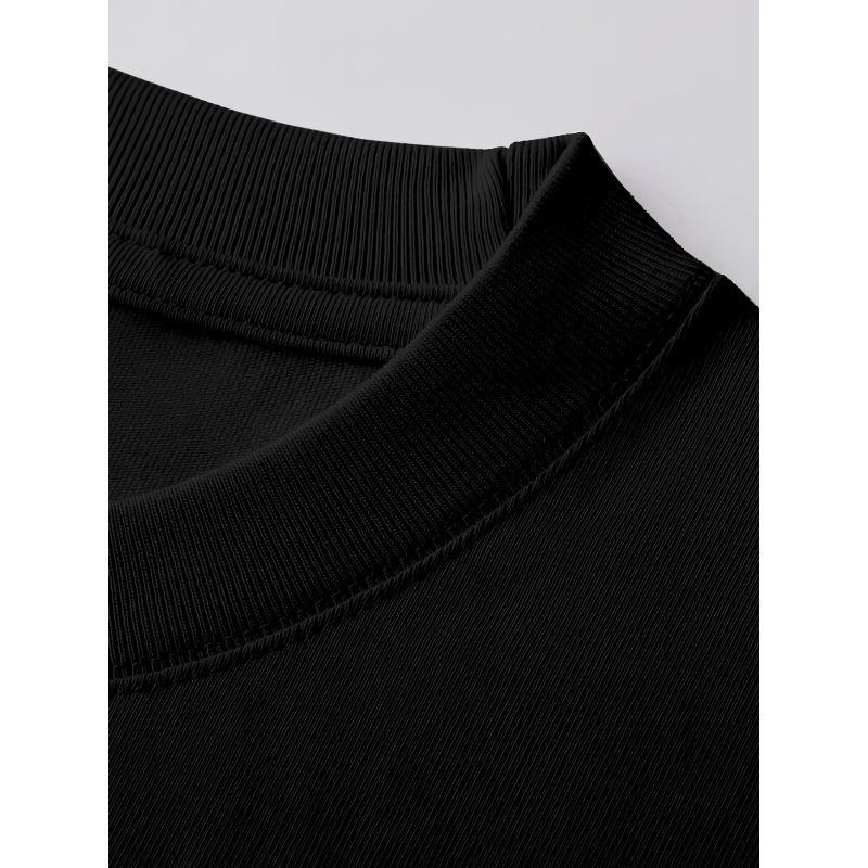 Herren Orange Amplification Grafik Oversize T-Shirt Schwarz Entspannte Passform Rundhalsausschnitt Kurzarm T-Shirt Maschinenwaschbar Lässiger Sportlicher Stil Atmungsaktiv