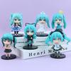 6Pcs Q Version Hatsune Miku Anime Action Figurine  Pvc Model Collection Dolls Desktop Decoration Kids Toys Birthday Gifts