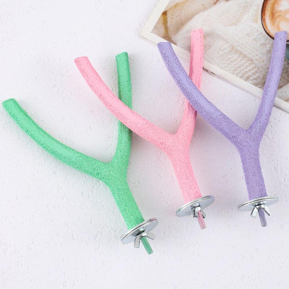 Non-slip Bird Standing Perches Stick Resin Bird Chew Rod Bird Grinding Claw Stick Budgie