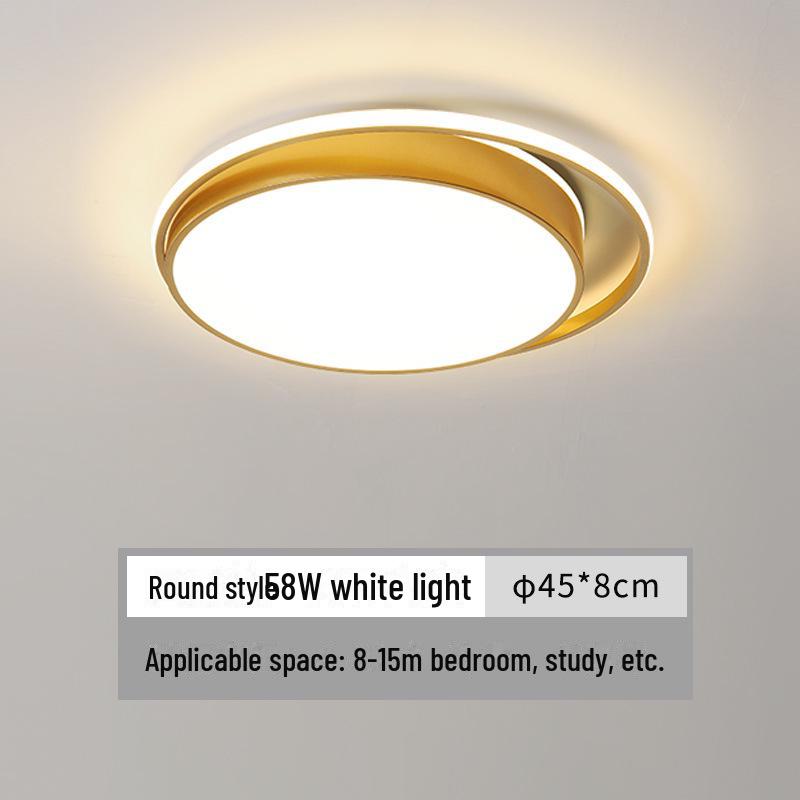 Gold Rectangular Ceiling Lamp Set for Living and Bedrooms