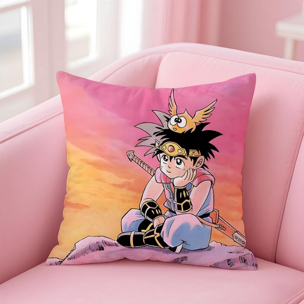Cute Japanese Game DDragon Quest Slime Cushion Cover Pillow Case Soft Skin Friendly Fabric Concealed Zipper