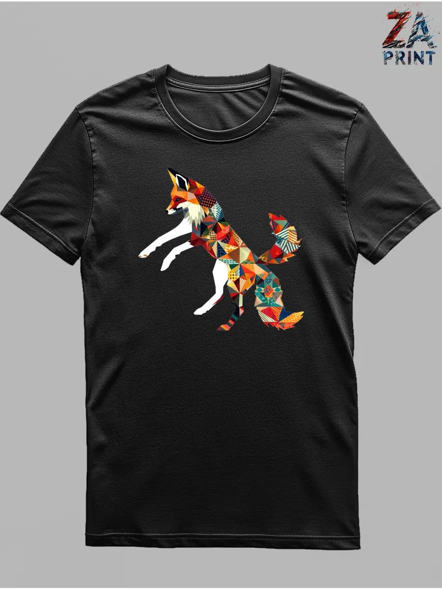 Красивая футболка с лисой 2XL