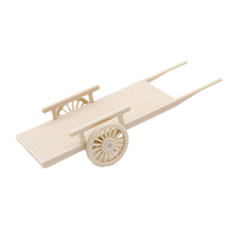 1/12 Dollhouse Simulation Wooden Assembled Cart Model Dollhouse Farm Tool Decoration Micro Scene Ornaments Pretend Play Toys
