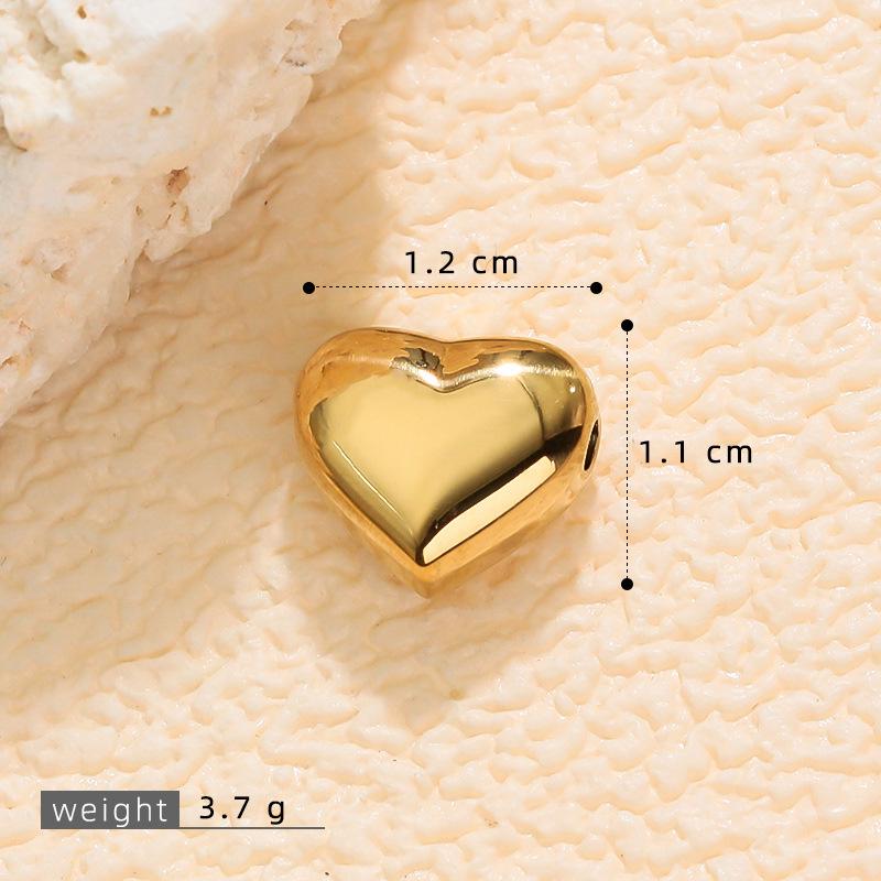 European and American Heart-Shaped Stainless Steel Minimalist DIY Jewelry Accessories