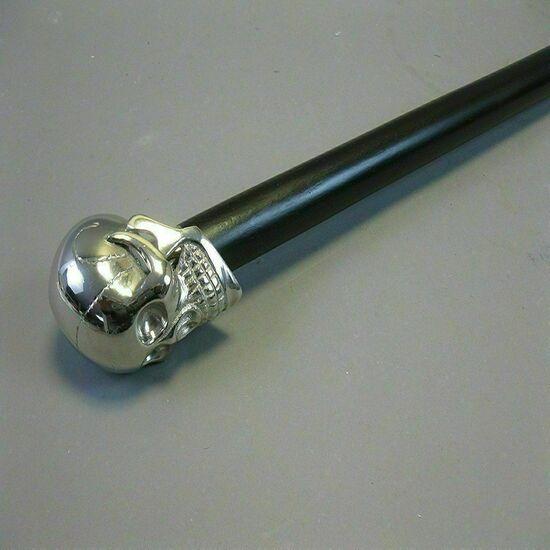 

Дизайнерская винтажная деревянная трость с ручкой в виде антикварной головы черепа из цельной латуни M