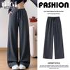 Women's High-Waisted Fleece-Lined Wide-Leg Trousers