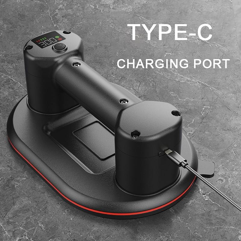 300KG Load Heavy Duty Granite Tile Glass Lifter Industrial Grade Tile Tools Intelligent Display Electric Vacuum Suction Cup