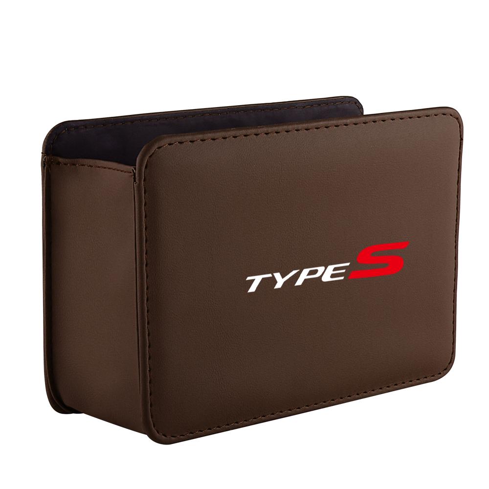 Leather Car Badge Door Storage Box Under Seat Back Trash Bag Interior For Honda Civic Accord Fit City Jazz CR-Z Element Insight