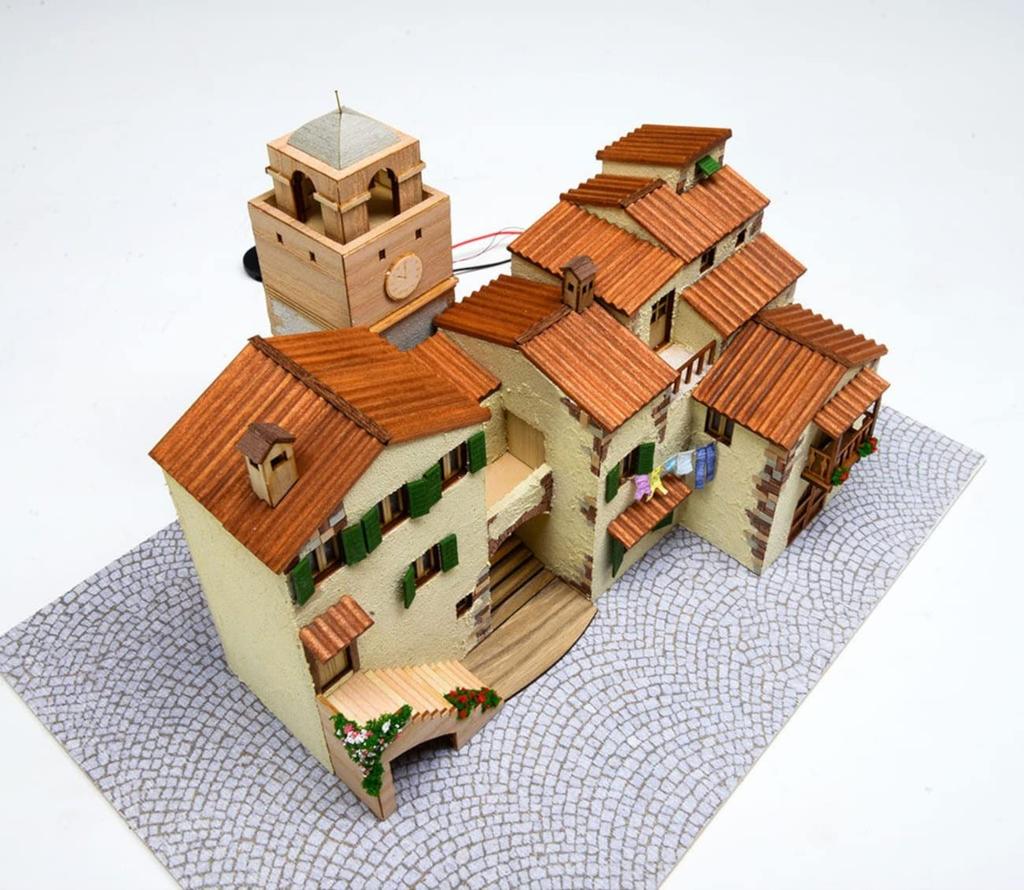 Woody Joe 1/87 European Streets Series, Italy, Wooden Model Assembly Kit