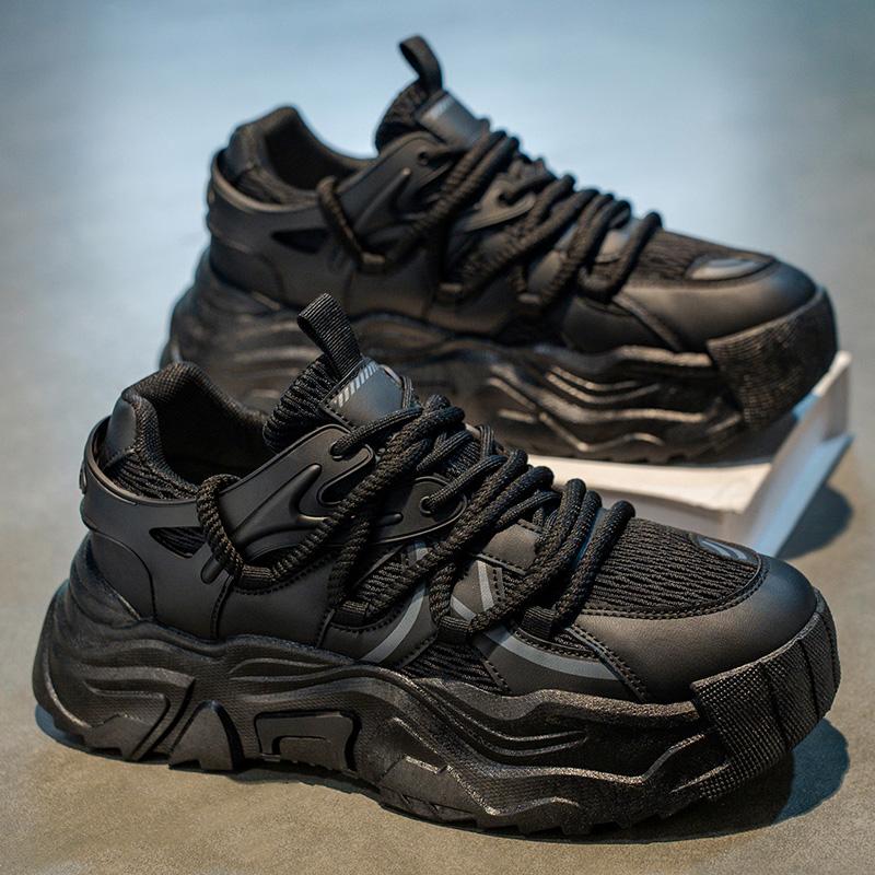 Nowe Buty Sportowe na Grubej Podeszwie Zwiększające Wzrost Lekkie Wygodne Oddychające Modne Niskie Jednostkowe Buty dla Taty