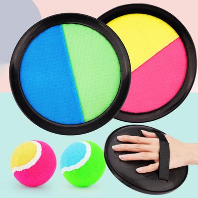Kids Toss Catch Ball Toy with Adjustable Band Paddle Indoor Outdoor