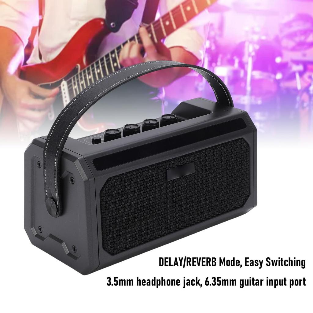 Luocute 10W Portable Electric Guitar Amplifier with Full Analog 2 Tone Bluetooth Rechargeable with Home Headphone Jack and AUX Input High-Clarity