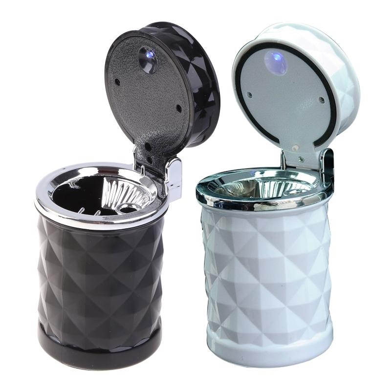 Portable Ashtray for Car Mini Trash Can Detachable Smokeless Ash Tray with LED