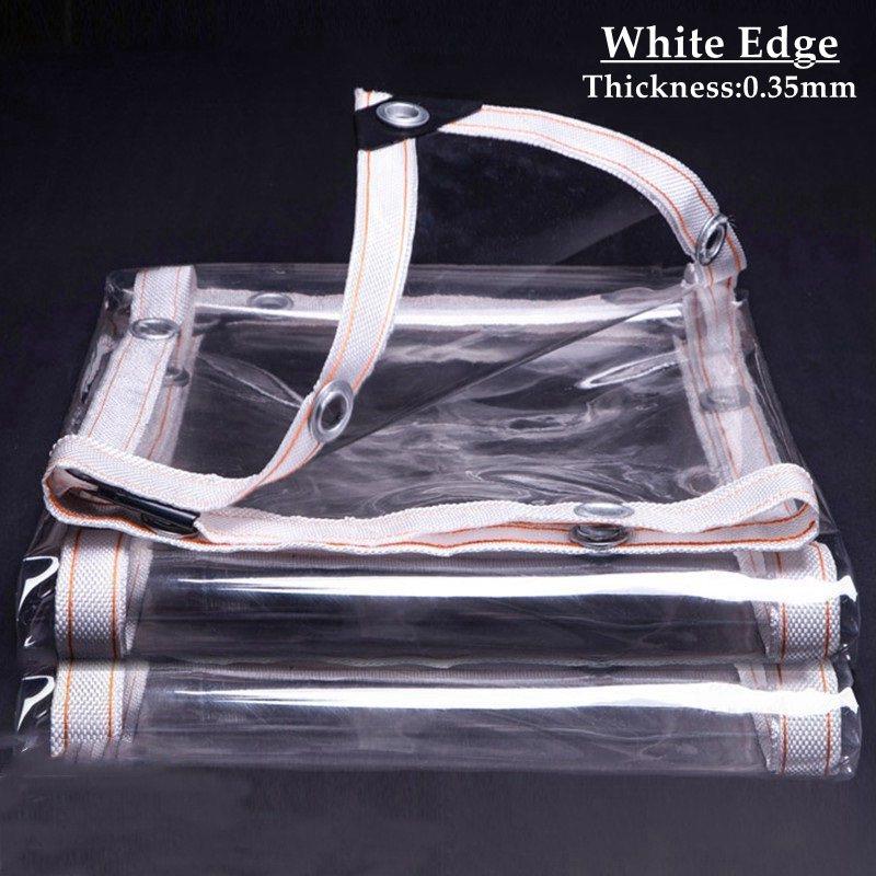 0.35mm Heavy Duty Clear PVC Vinyl Tarpaulin Outdoor Pergola Winter Curtain Insulation Film Tarp Garden Plants Fence Raincover