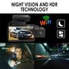 3 Inch Dash Cam for Cars Black Box HD 1080P Car Video Recorder Loop Recording Dvr Car Camera Way with WIFI Night Vision G-sensor