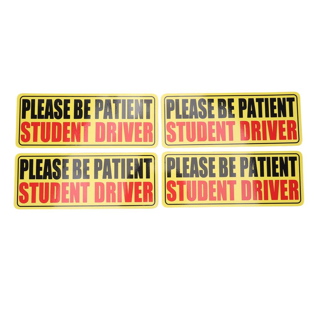 4 STÜCKE Neue Fahrer Aufkleber Sicherheitswarnung Magnetisches Fahranfänger Schild Reflektierender Anfänger Fahrer Aufkleber