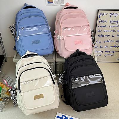 New Student Backpack Korean Version Fashion Harajuku Junior High School Campus Schoolbag Large Capacity Couple Computer Backpack