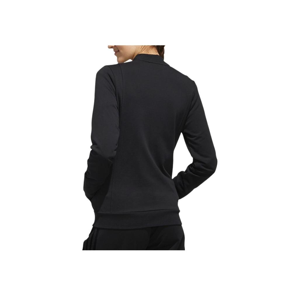 Adidas Neo Printed Letter Zip-Up Long Sleeve Jacket Women Jacket Black EI4292