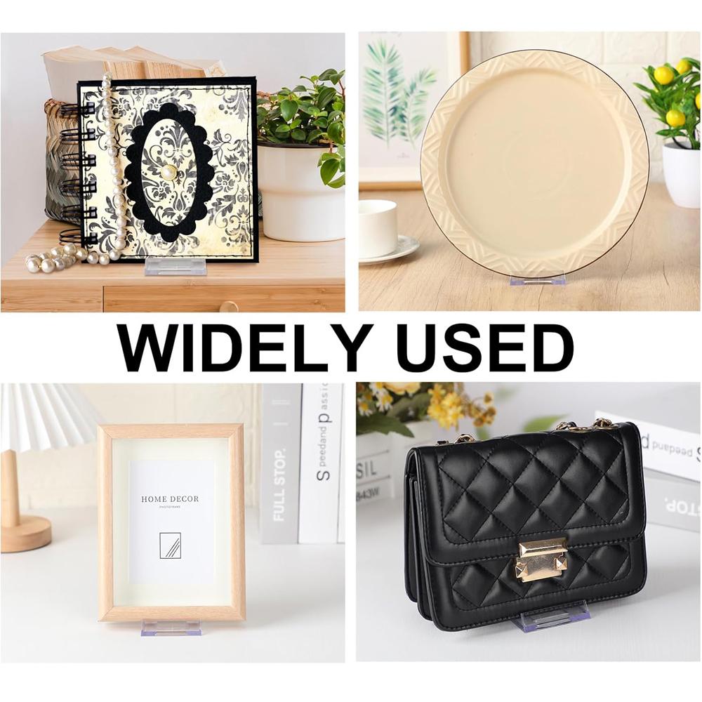6PCS Photo Frame Stand Business Card Holder Phone Stand Tag Holder Hanging Tray Stand Plastic Display Rack