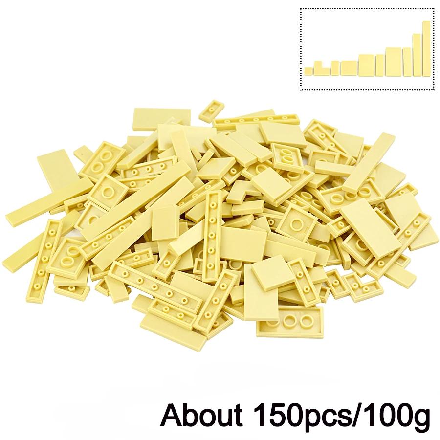 150PCS City Thin Bricks Multicolour DIY Model Smooth Thin Building Blocks Toy Parts Bulk Figures Educational Children Toys Gift