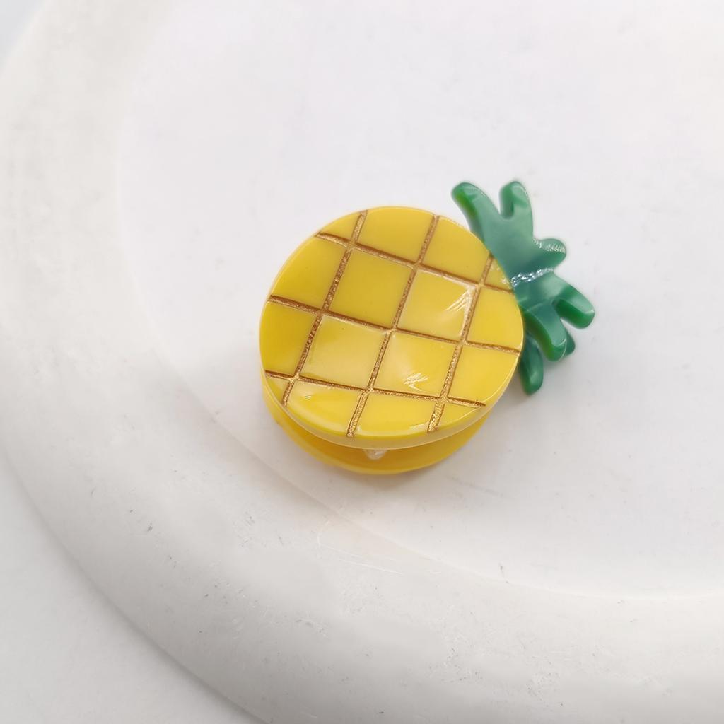 Cartoon Fruit Acetate Hairpin Cute Little Grab Strawberry Lemon Cherry Grape Bangs Broken Hairpin Top Clip Hair Accessories