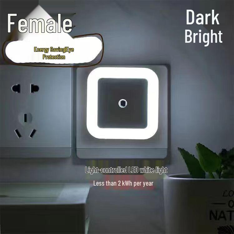 LED Night Light Plug-in: Eye-Friendly, Energy-Saving Lamp for Bedroom, Nursery, or Staircase