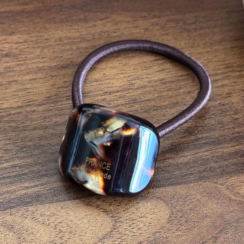 Korean Style Autumn/Winter Elegant Milk Tea Hair Tie - Traceless Acetate Rubber Band Ponytail Holder