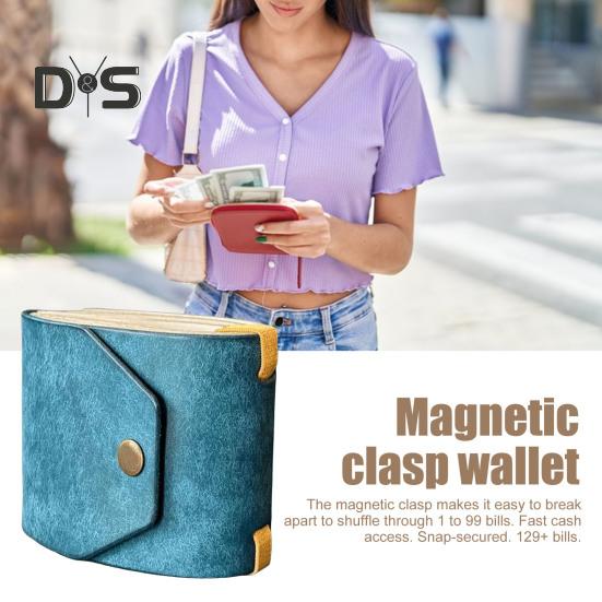 Peněženka Cash Wrap Rychlý přístup k hotovosti Držák na peníze Organizér na hotovost z umělé kůže s magnetickým zapínáním Praktická peněženka pro barmana, holiče