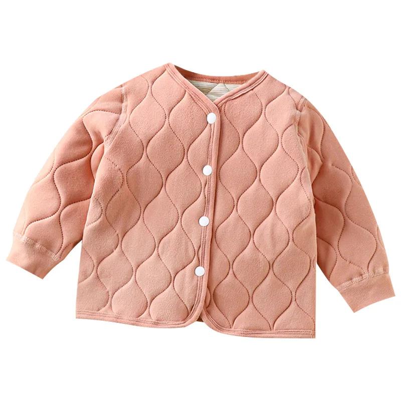 Children's Warm Autumn Winter Boys Three-layer Quilted Girls Thickened Jacket Cotton Clothes Children Clothing