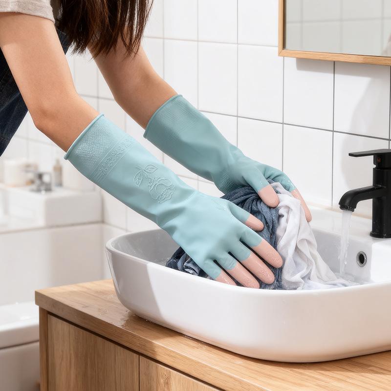 Dishwashing Gloves - Thick Rubber Latex for Washing Clothes and Doing Household Chores. Waterproof and Oil-resistant. Durable for Cleaning.