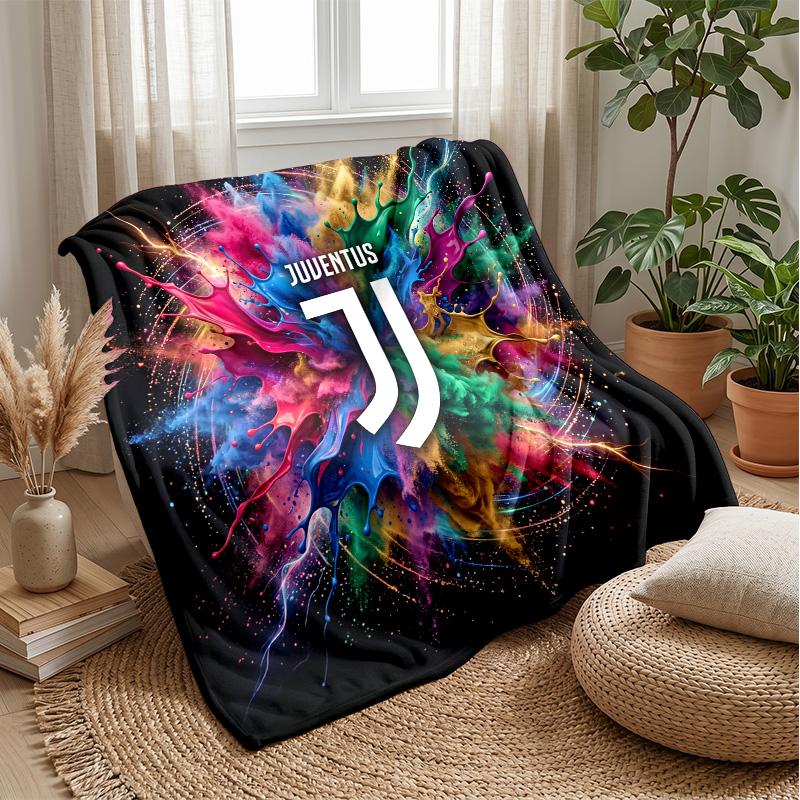 Coperta a tema Juventus FC Morbida coperta in flanella Coperta morbida tipo plaid Coperta accogliente per divano e letto per arredamento domestico