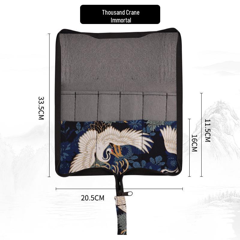 Ancient Style Bamboo Brush Pouch: Large Capacity, Multi-Specifications